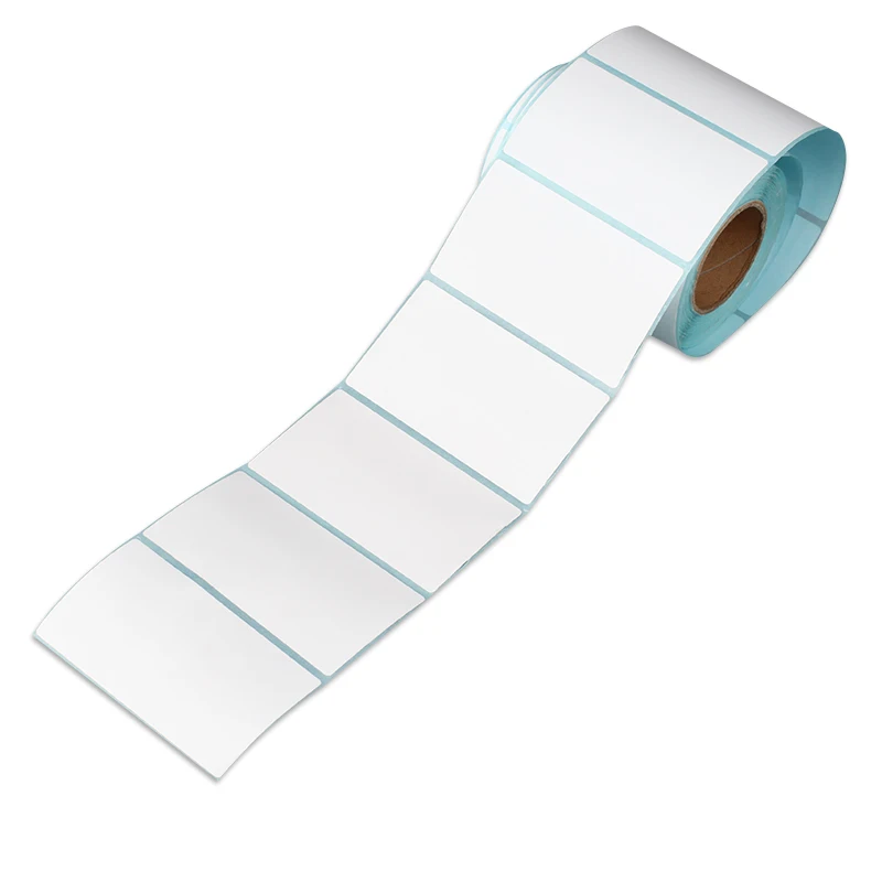 Высокое качество Глянцевая ламинация белый водонепроницаемый тепловой пустые наклейки высечки