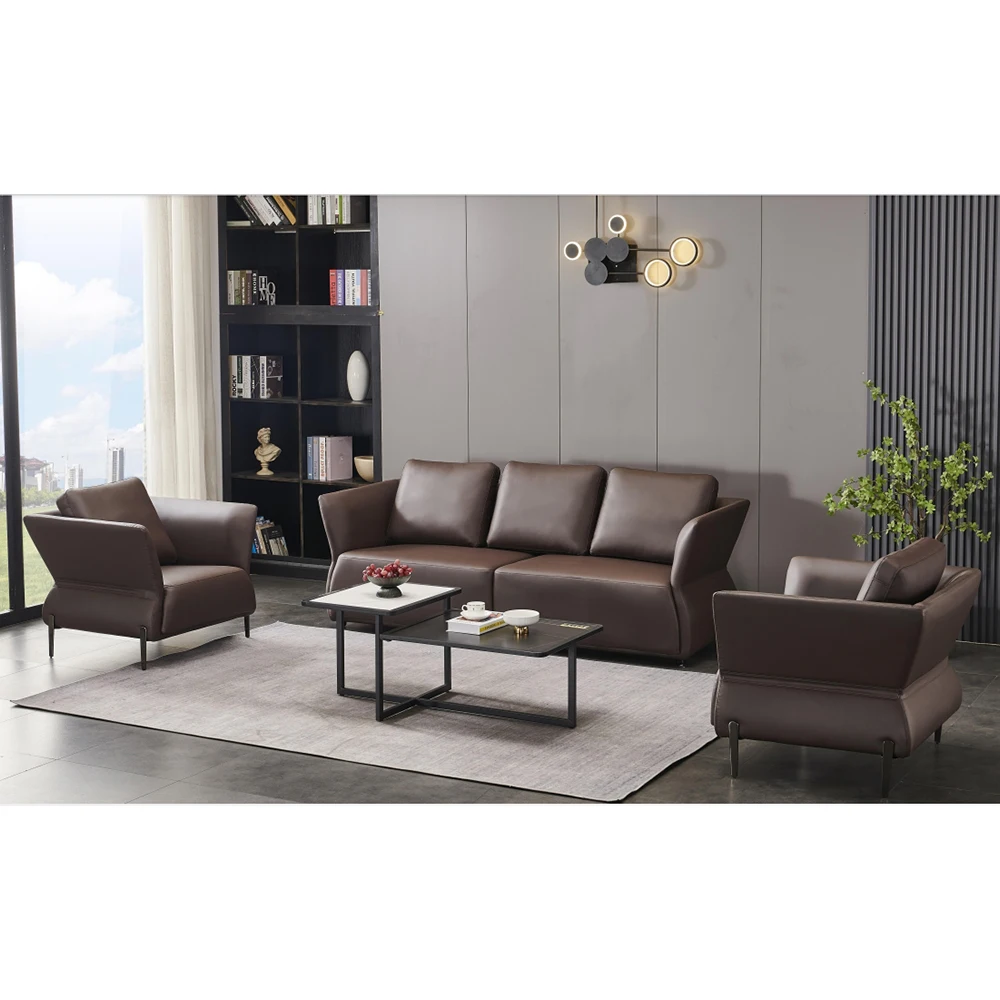 Commercial Furniture Office Reception Sofa Set Public Area Waiting Room Leather Modular Modern Office Sofas