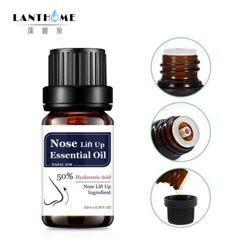 LANTHOME  Wholesale Natural Organic Nose Beauty Care Lifting Firming ASS Nose Lift Up Massage Essential Oil Nose Sharping Serum