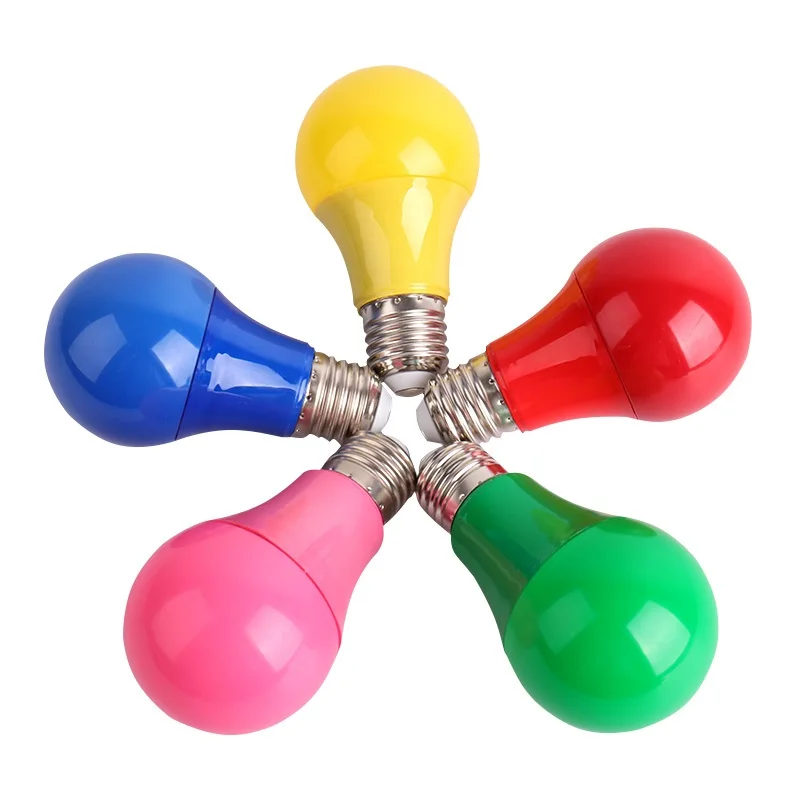 Changeable Warm Led Bulb Lights Cold White 5W RGB Lamp for Residential