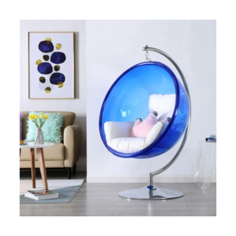 
Leisure hanging transparent acrylic swing bubble ball chair with stand furniture for home or hotel 