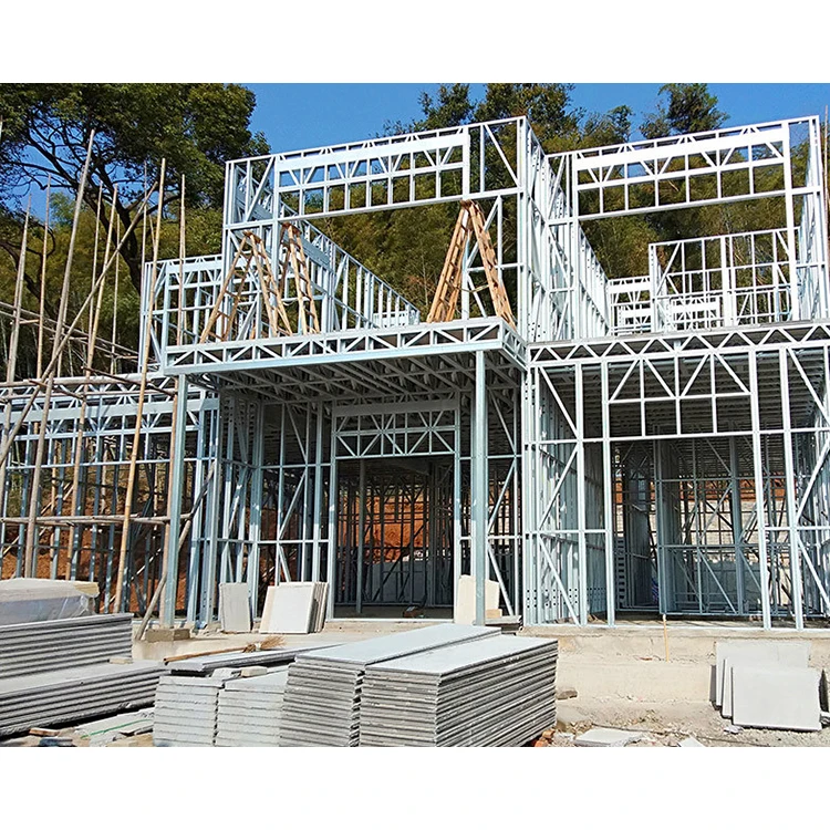 Prefabricated light steel structure frame home sandwich panel luxury villa house