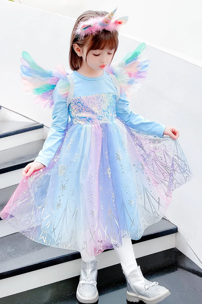 Halloween Cosplay Costume Colorful Feather Angel Wings