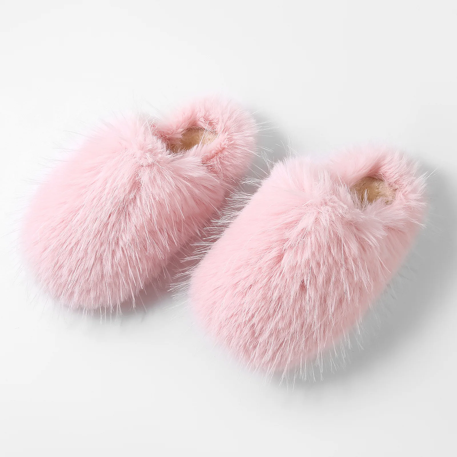 2024 New Pink Mongolian Fur Slippers Unisex Indoor Faux Fox Furry Fur Slides Beauty Cotton Slippers For Women