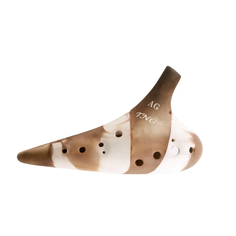 Hot Sale In Stock musical ocarina instrumento 12 Hole Ceramic Tenor Horn  double ocarina flute