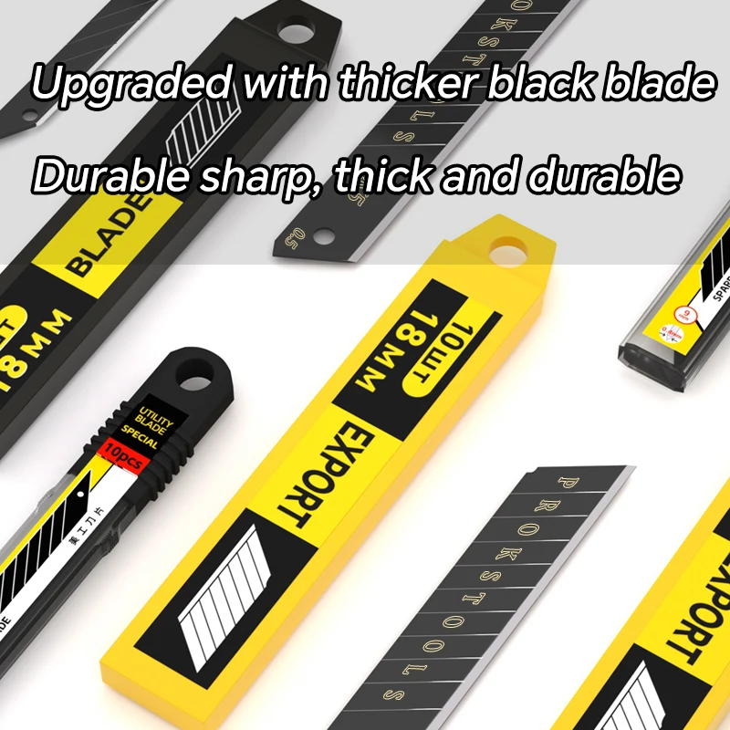 9/18mm Blades,Quality Carbon Steel Blades,Universal Blades,Utility Knife Replacement Blades,Sharp And Durable Blades