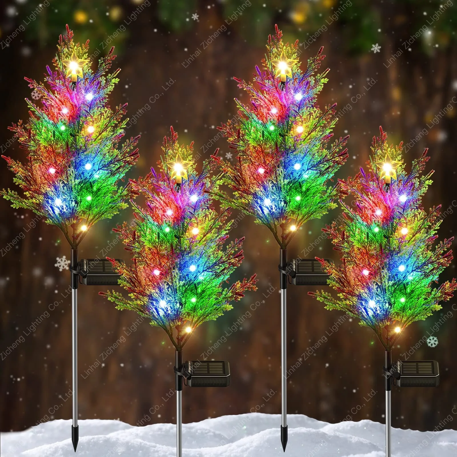 Outdoor Garden Decorative Lighting Artificial Palm Trees Christmas Decorations Hot Sale Solar Christmas Tree Waterproof Led 90