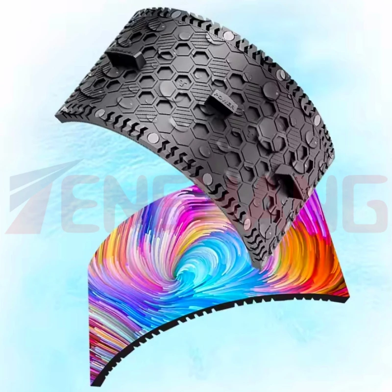 Cylinder Wavy Spherical 5x9m Indoor Hd Rgb Animation Flexible Curve Outdoor P4 P2 Video Wall Screen Flexible Led Display Panels