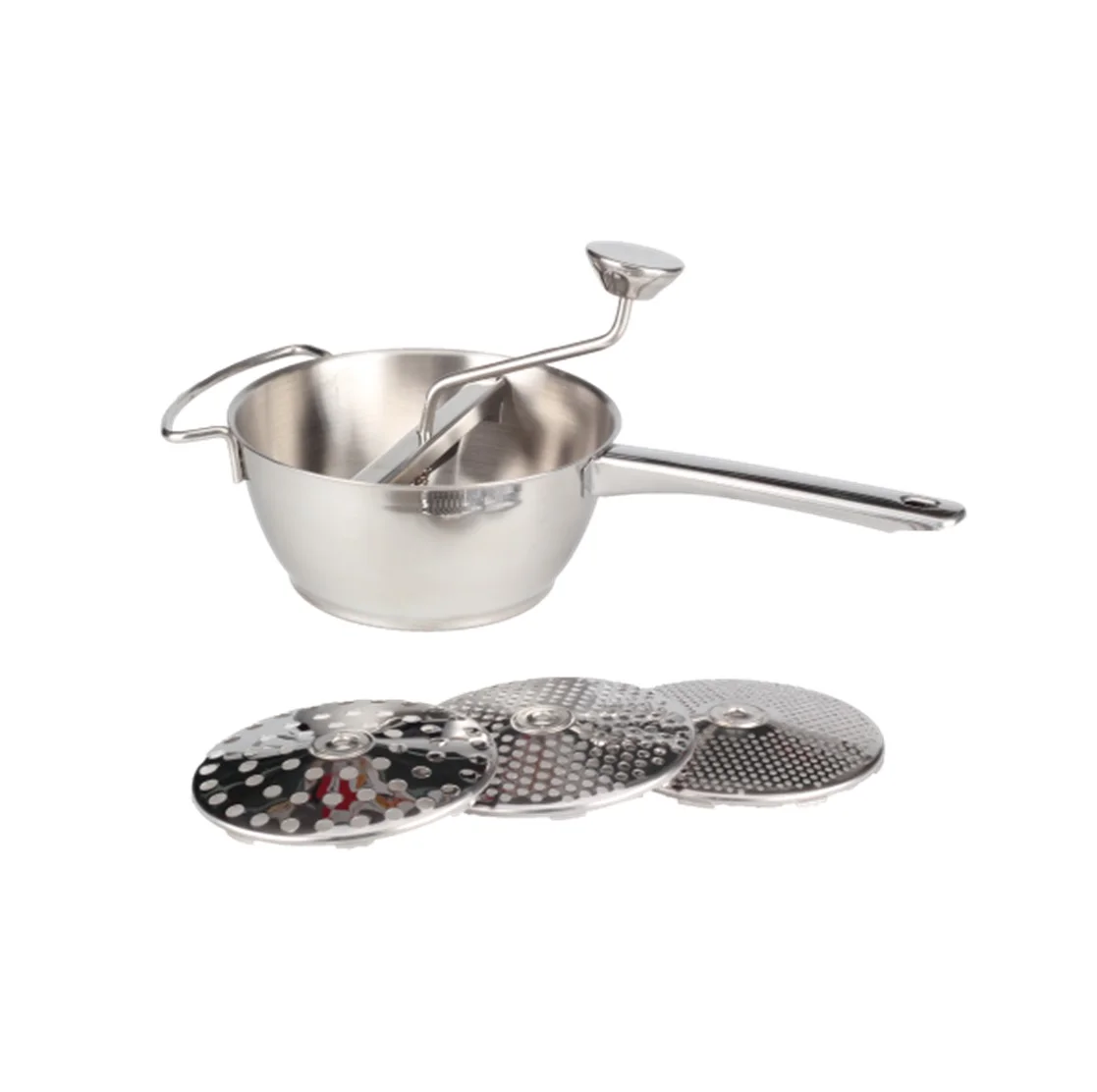 With 3 Grinding Milling Discs&Handle, Durable Bowl Rotary Food Mill   Vegetables mill
