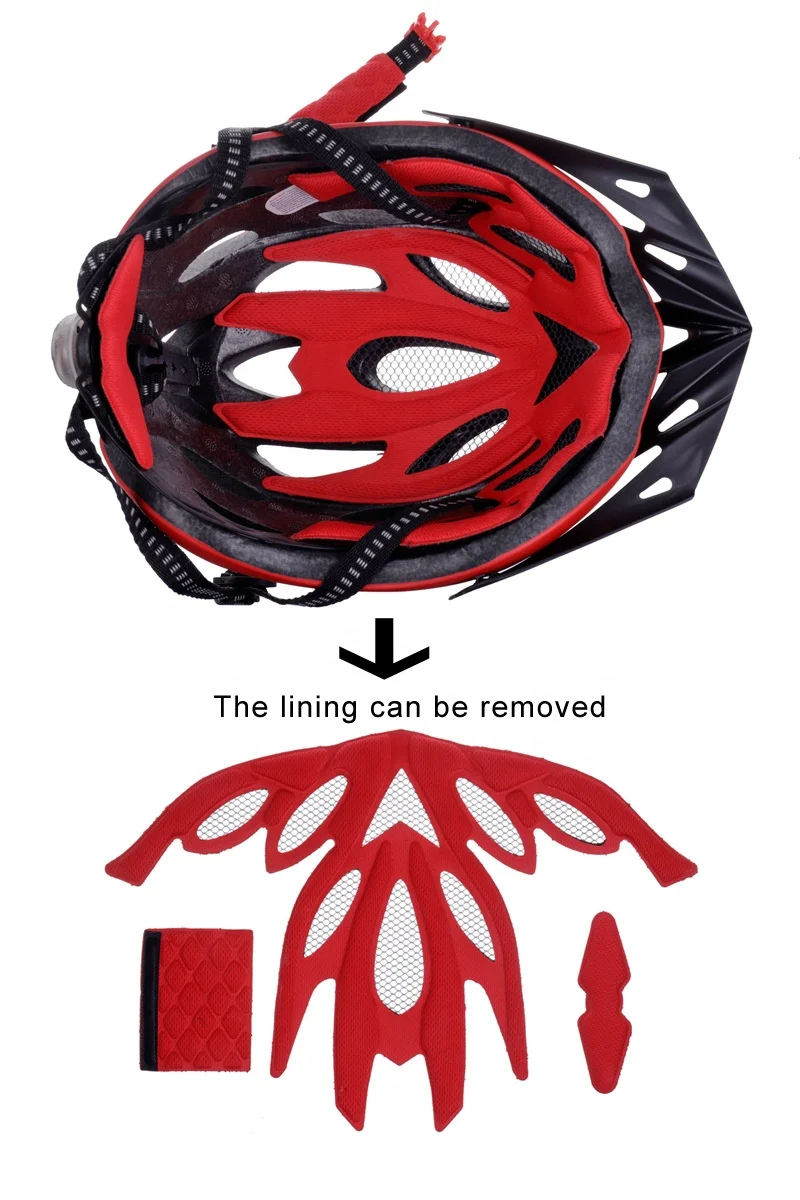 Fashionable stylish bicycle dirt Magnet helmet bike factory with LED