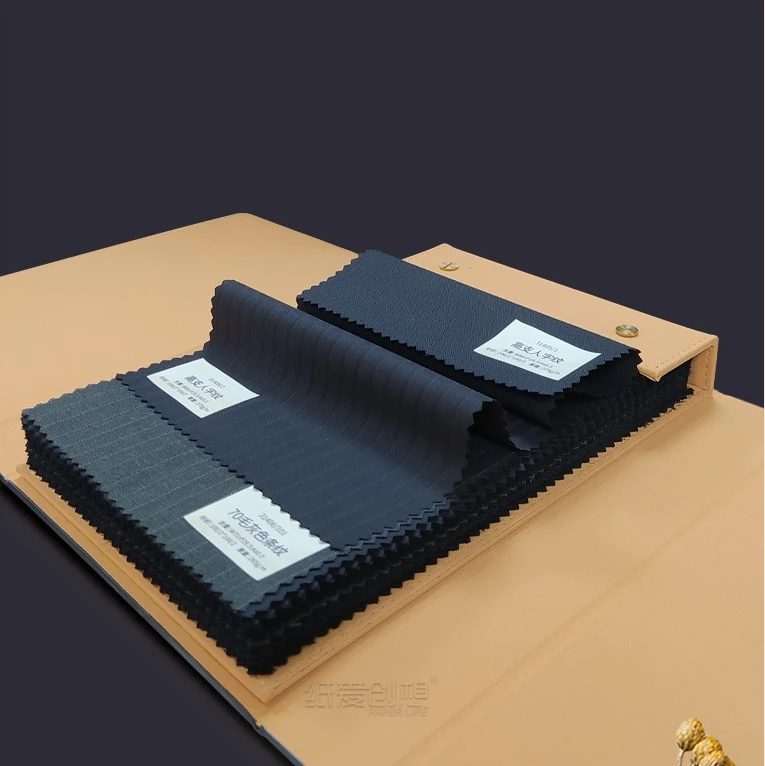 Supplier Custom Logo Colorful Textile Fabric Swatches Sample Cardboard Display Sample Book Header Cards