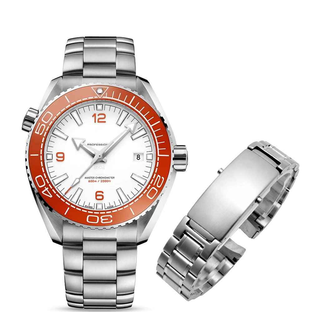 Watchbands Bracelet For Ome-ga watch PLANET OCEAN 007 SEA-MASTER Metal Strap Watch Accessories Men Stainless Steel Watch Band