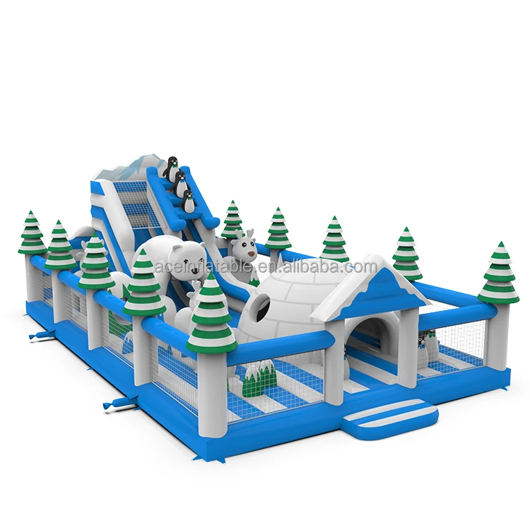 commercial Antarctic inflatable fun city playground inflatable castle and indoor amusement equipment inflatable theme park