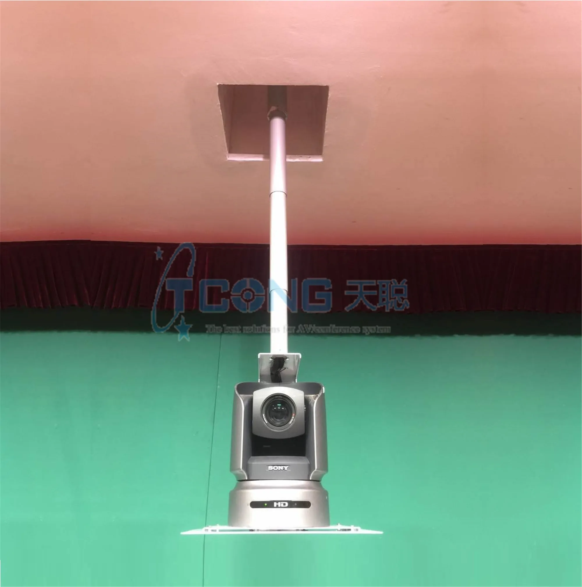 Телескопическая потолочная камера с подъемом, скрытое потолочное крепление для камеры видеонаблюдения с одной вертикальной стойкой для путешествий, моторизованное крепление для камеры 3 м