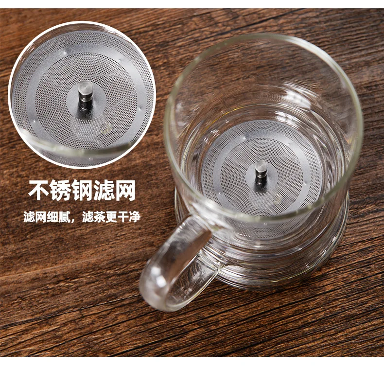 14 oz 430ml Eco-Friendly Glass Automatic Filter Teapot Handmade with Infuser Bottom Stocked Dispensing Tea Steeper for Drinkware