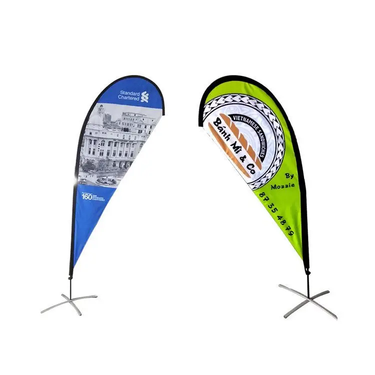 Hot Sale Feather Sports Flags Feather Flag Promotional Banderole Suppliers Outdoor Advertising Custom Design Feather Beach Flag