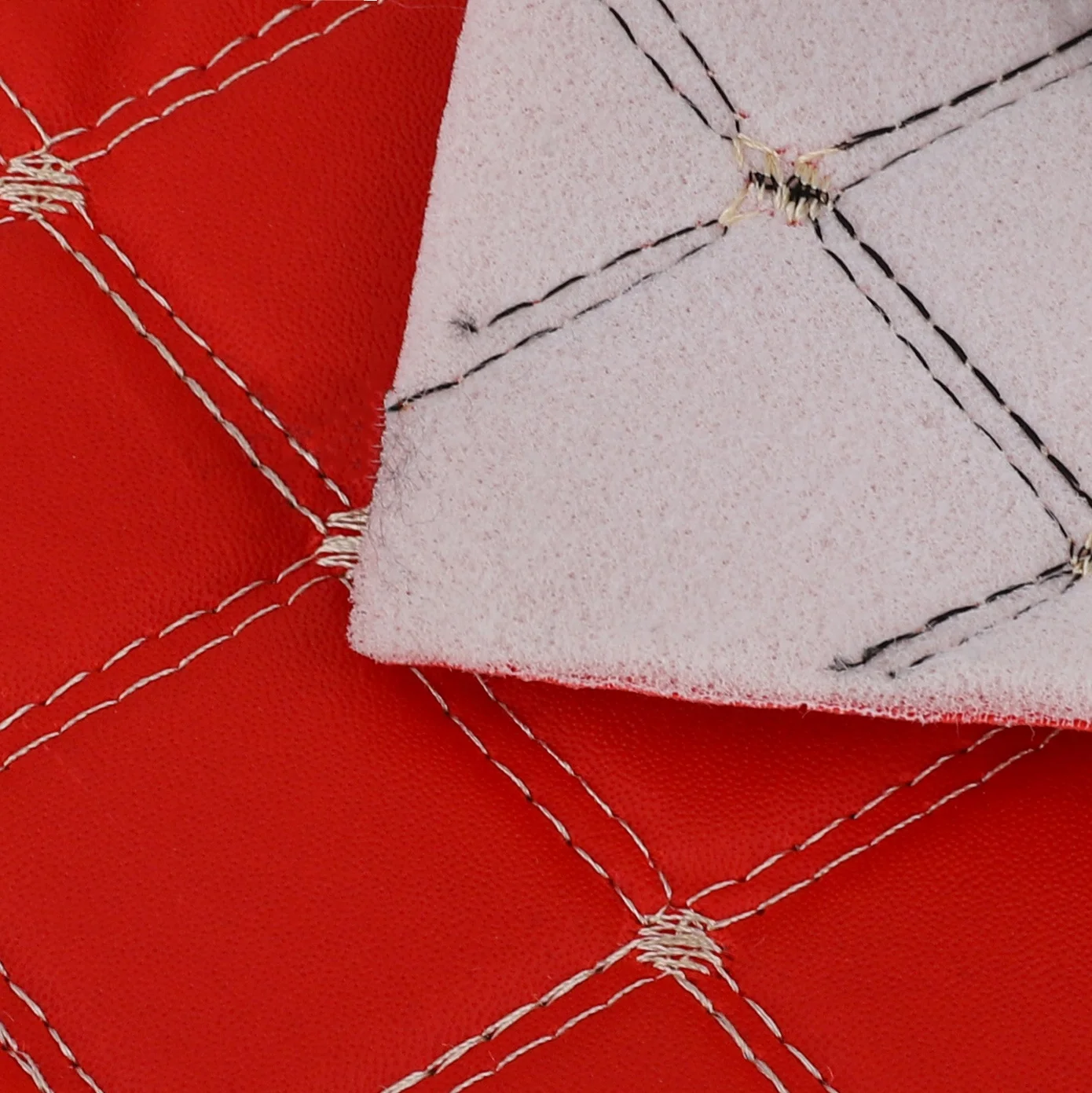 Factory Thickened Waterproof Cotton Litchi Embroidered Soft Cars Seat Upholstery faux leather designer fabric