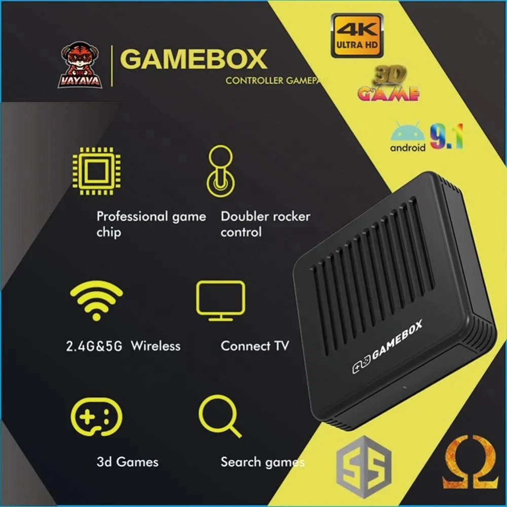 WFUN Super Game Box G11 64/128GB 10000+ Games Dual System 4K HD Wireless Retro Arcade Video Game Consoles for PSP/N64