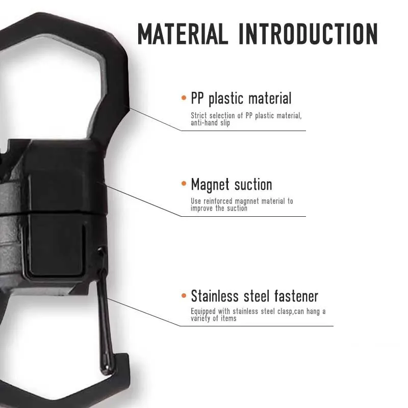 Fly Fishing Magnetic Net Release Keeper for River and Stream Convenient Magnetic Keychain Clip Holder with Buckle (B06)