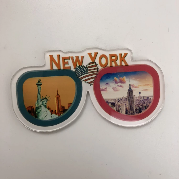 Customized Acrylic Fridge Sticker Magnet For Tourist Gifts Refrigerator Fridge Magnet