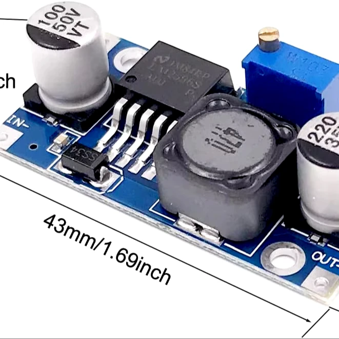 Aismartlink  LM2596 DC-DC Buck Converter Step Down Module Power Supply DIP Output 1.25V-30V 3A