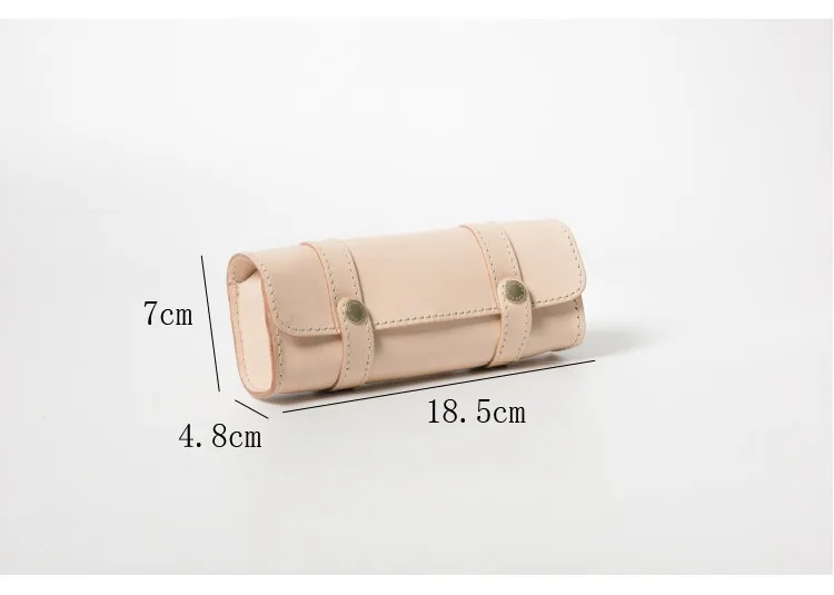 Real leather pencil bag customized roll up pencil case for students personalized pencil case cosmetic brush holder