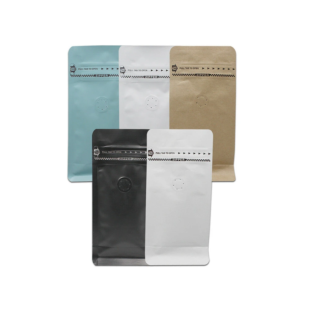 500g eco crafe paper coffee bag with TAB zipper