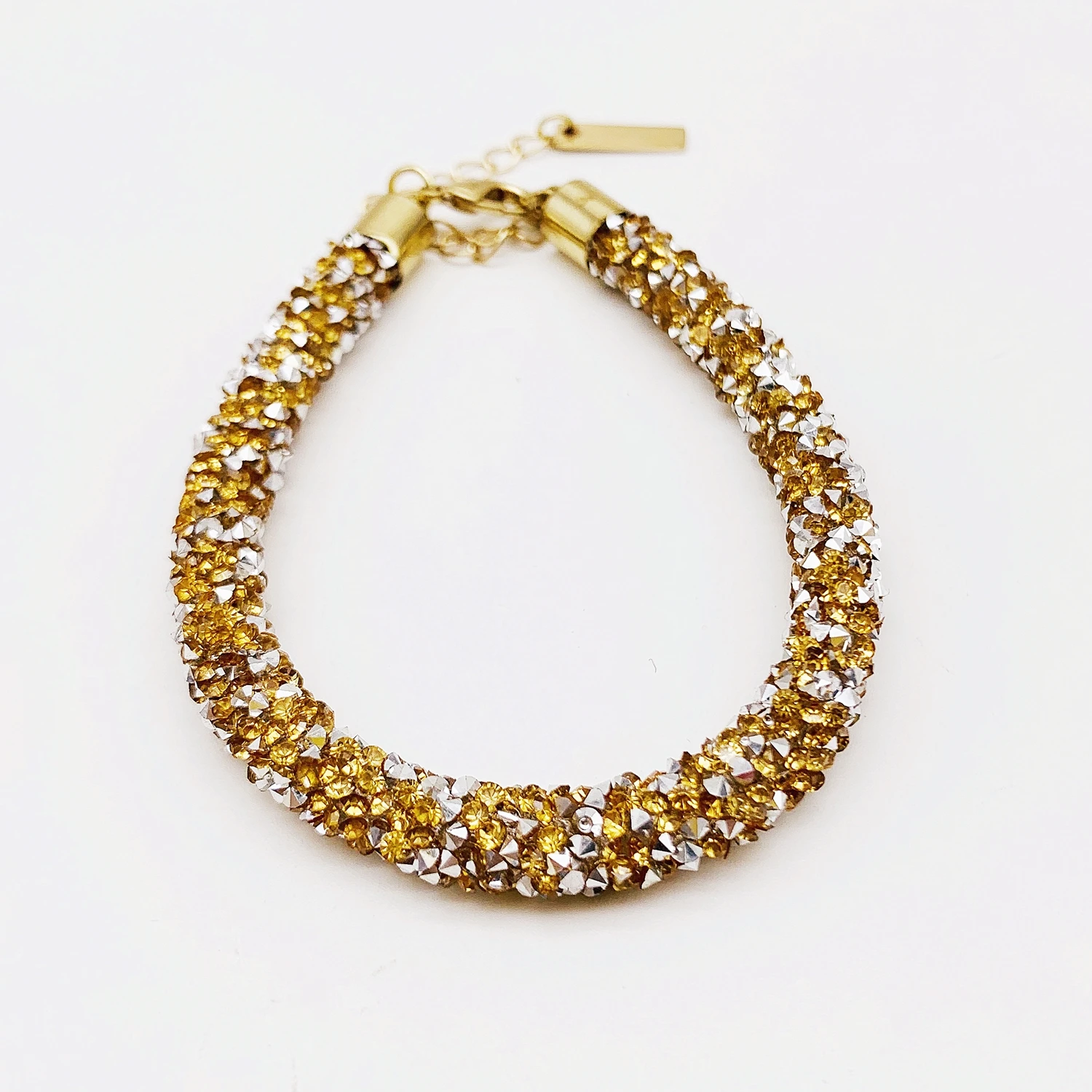 Hot Sale Female Exaggerared Micro-encrusted Tube Bracelet