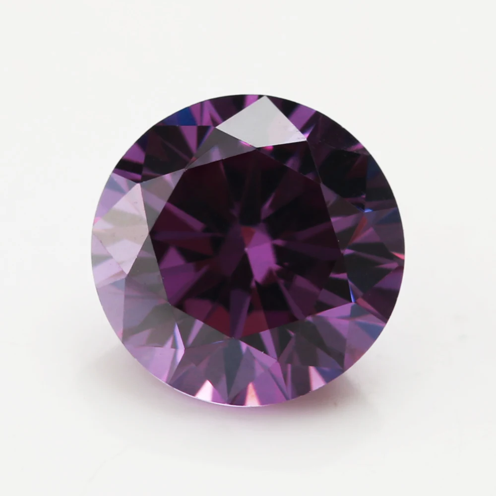 Diamond Cut Round Loose Natural Gemstones Amethyst