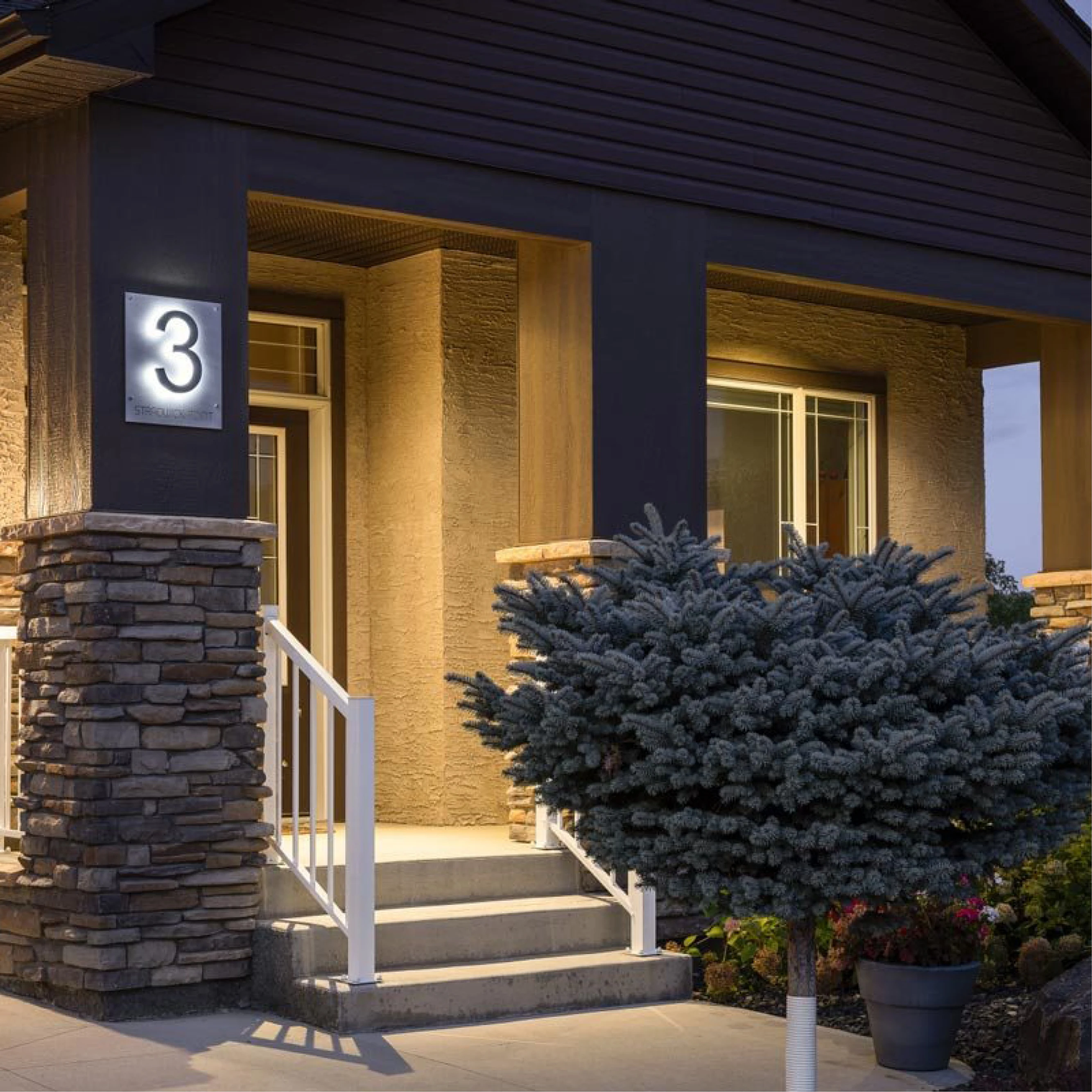 Custom number illuminati door sign plate backlit numbers hotel doors led house number sign