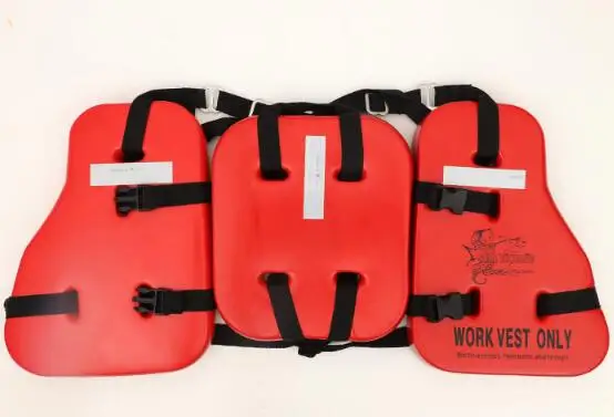 Three Piece PVC Work Vest For Oil Platform Safety Vest Offshore Life Jacket