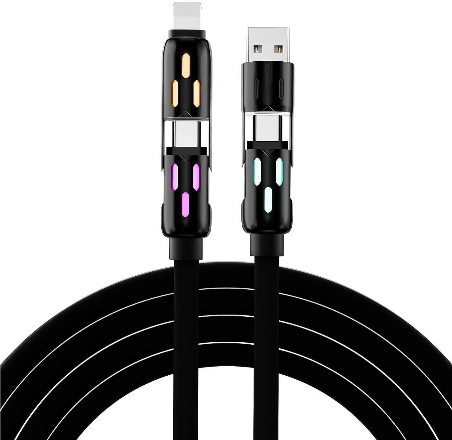 USB A ports computer 4 in 1 Multiport Adapter quick charge for speedy data transfers USB-C typy c led usb a for phone car charge