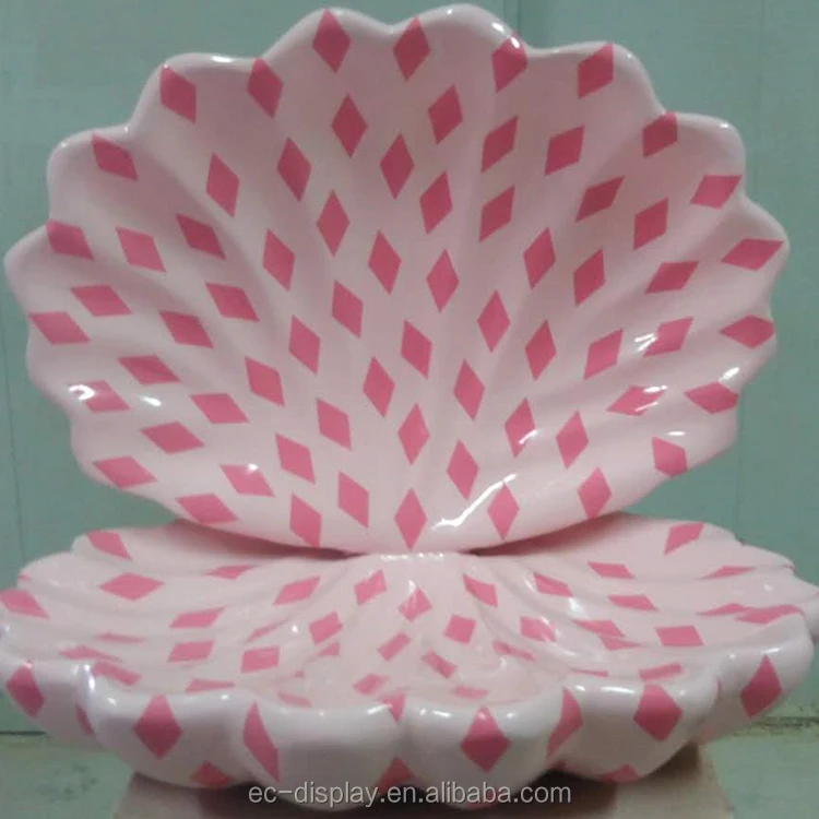 Party decor sea shell sculptures Store window display fiberglass clam ornaments crafts decoration Sea shell sculptures