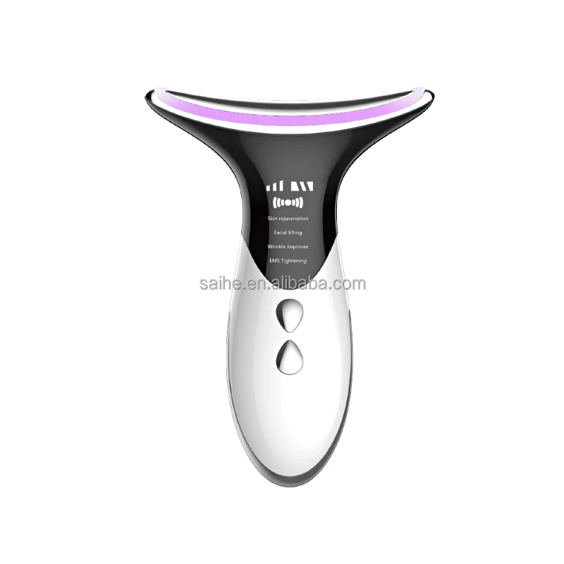 Home Use Beauty Equipment Ems Rf Led Vibrating Anti Aging Facial Massager Skin Firming Face Wrinkle Remover Neck Lift Device