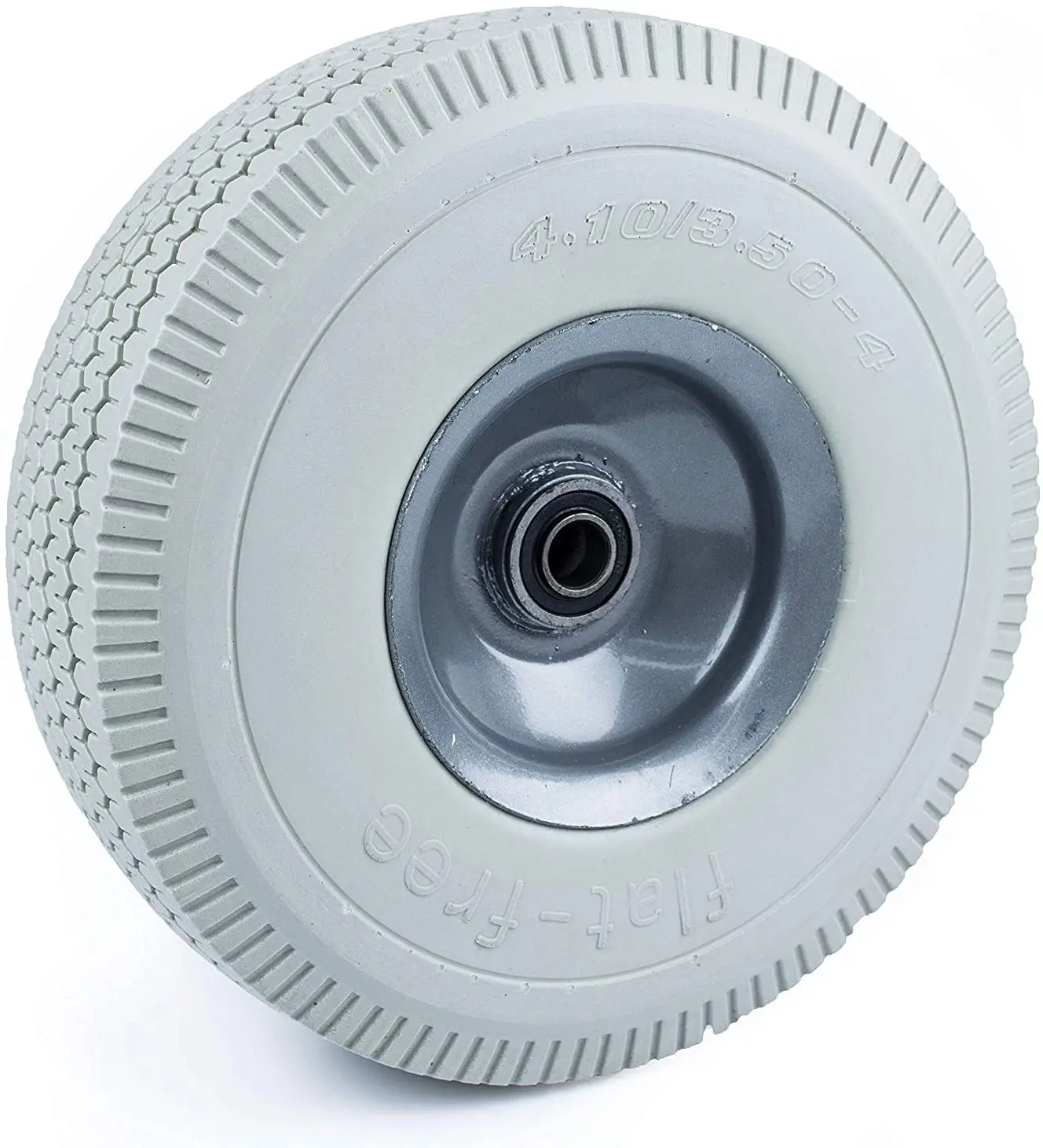 10in 4.10 3.50-4 Using Go Truck Cart Utility Wagon Wheel Flat Free Tire Wheel PU foam tire Solid airless wheel