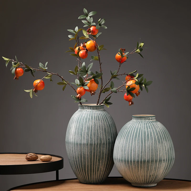 Прямые продажи с фабрики, керамическая ваза для растений, винтажная керамическая ваза, кувшин для деревенской банки, ваза для домашнего декора
