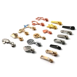 Custom Logo Zinc Alloy Metal Zipper Pull Creative Pattern Design Zipper Slider For Jacket Handbag
