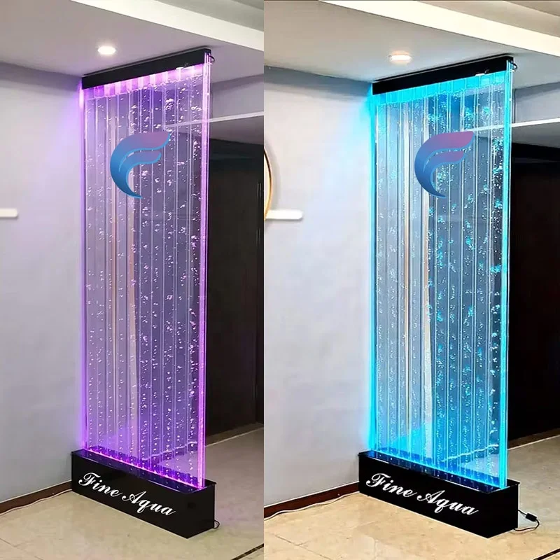 Hot Sale LED Acrylic Waterfall Decorative Wall Artificial Bubble Water Dancing Wall