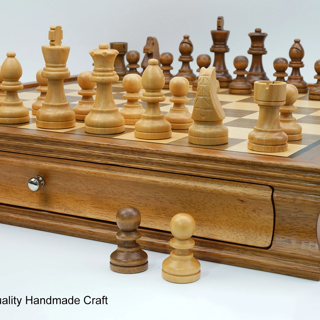 Деревянный Шахматный набор, настольная игра с 32 штуками шахматы для взрослых и детей