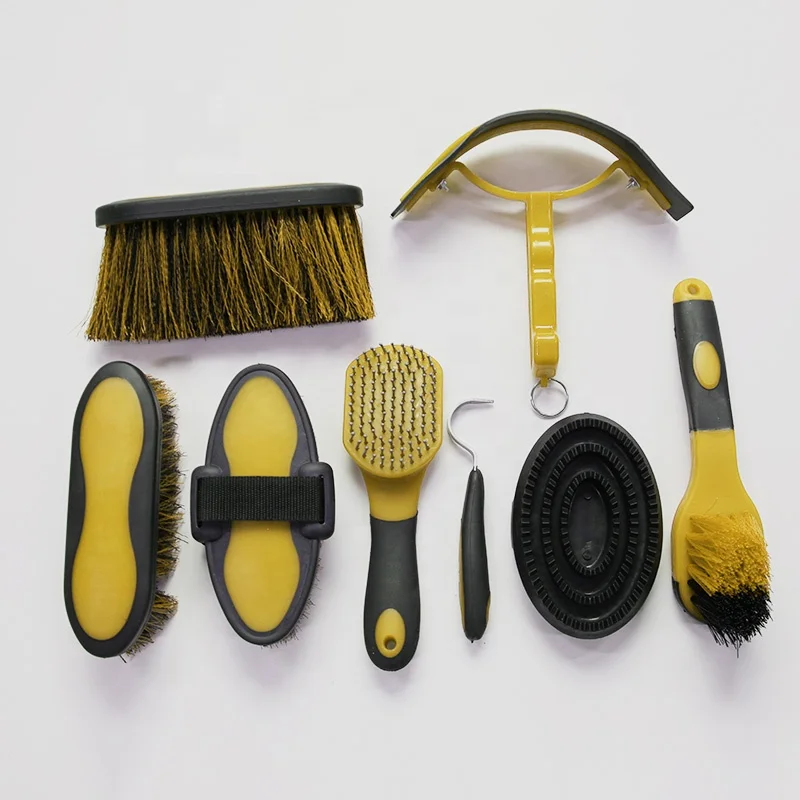 Professional Equestrian Supplier Horses Body Hair Brush Cleaning Set High Quality Equine Products Equine Horse Grooming Kit