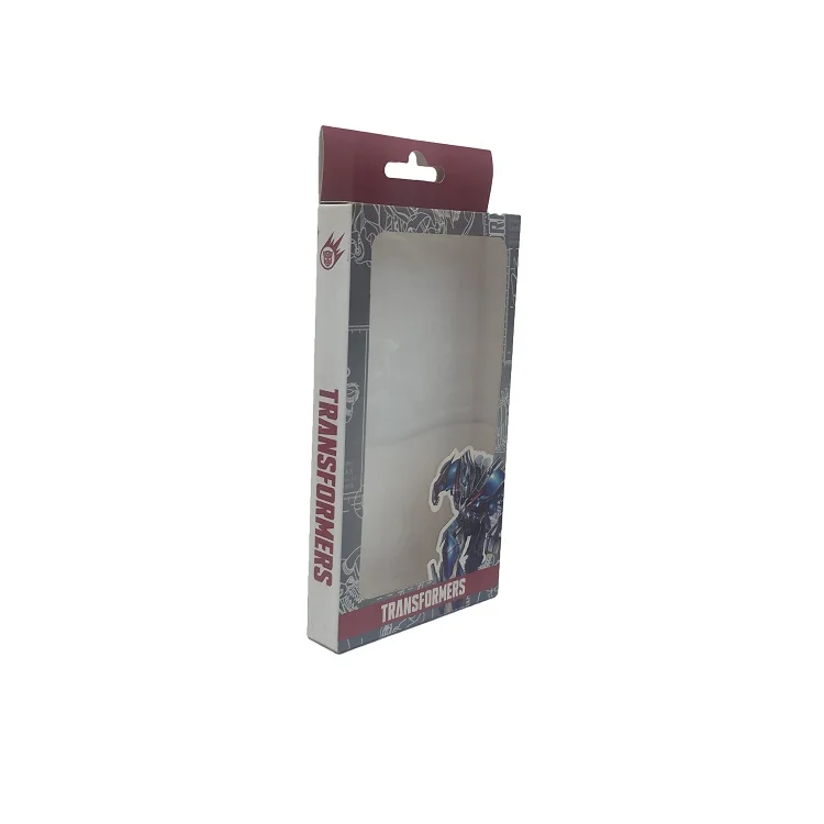 Wholesale custom brand recyclable phone case paper box cell phone case packaging box with clear window