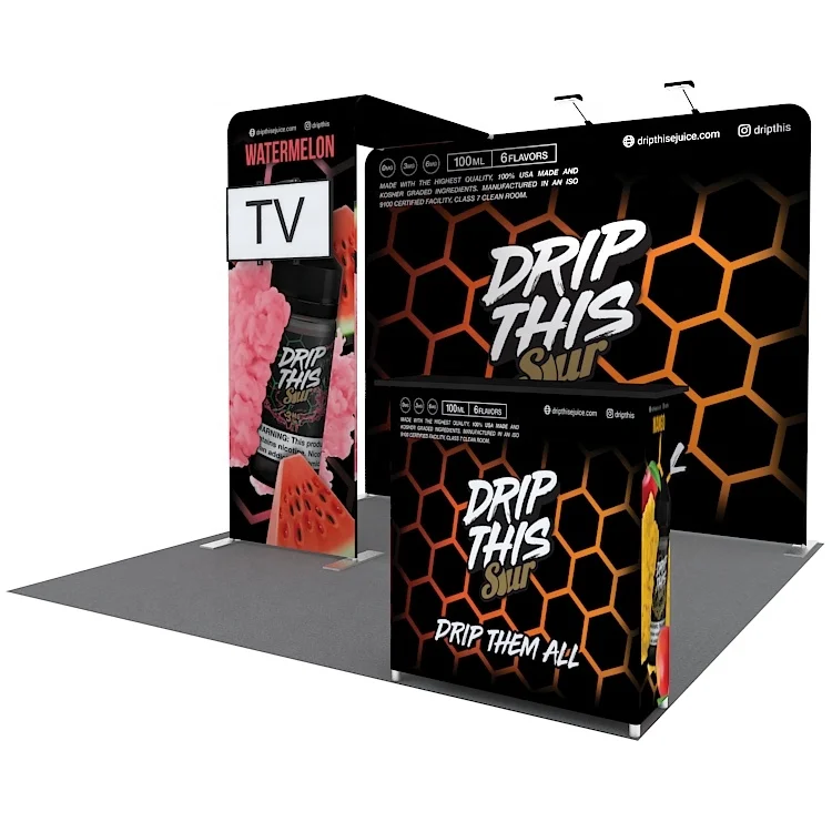 
Китайская выставочная стенд, алюминиевая конструкция, индивидуальная цветная стенд Lemonade 