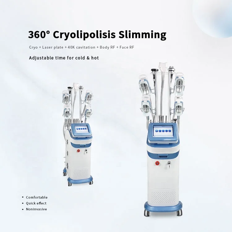 Cool Tech Cryo Sculpting 5 Cryo Handles Fat Burning Freeze Cellulite Removal Cryolipolysys Slimming Machine 360 Weight Loss
