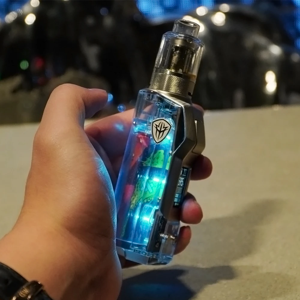 
Newest Rincoe Jellybox 80W mini kit Box Mod Transparent design vape E vapor Cigarette RDA vaporizer with Color display 