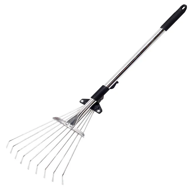 
High Quality Carbon Steel 9T Garden Telescopic Leaf Rake 