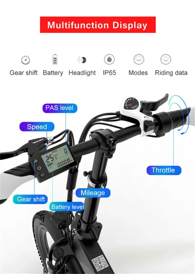 LANKELEISI G660 20 inch electric folding bike 48v14.5ah Panasonic lithium beattery 500w electric bicycle