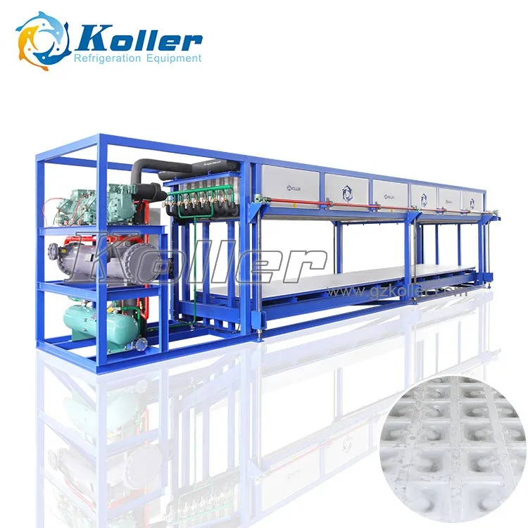Машина для производства льда Koller с автоматическим прямым охлаждением, большая машина для производства льда для рыболовной переработки морепродуктов