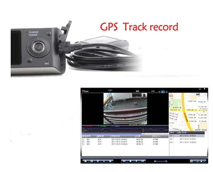  Автомобильная камера Hd Gps G-Датчик черная коробка видеокамера Цифровая ночного видения двойной видеорегистратор Автомобильный