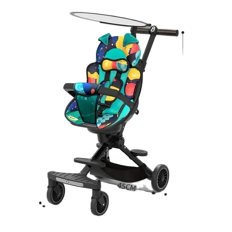 MNM 360 Вращающаяся детская коляска, легкая складная коляска для ухода за ребенком