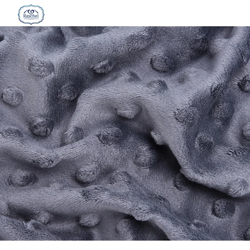 100% Polyester velvet Embossed Dot Bubble Knit Velvet Fabric super soft fabrics